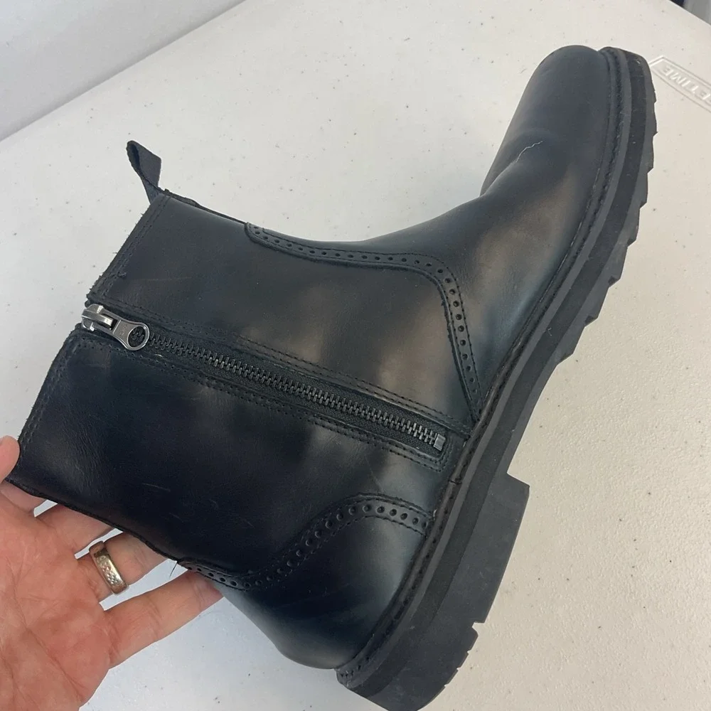 Timberland‎ Squall Canyon WP Chelsea Zip Boots Men's 11.5 Black Leather A297A